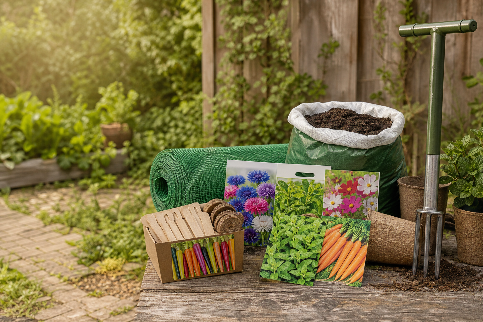 Agricultural products for planting, soil care and crop support