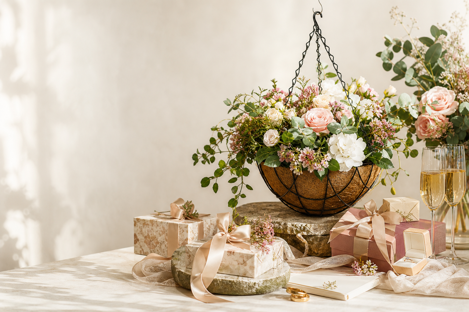 Artificial flowers and silk arrangements, beautifully styled