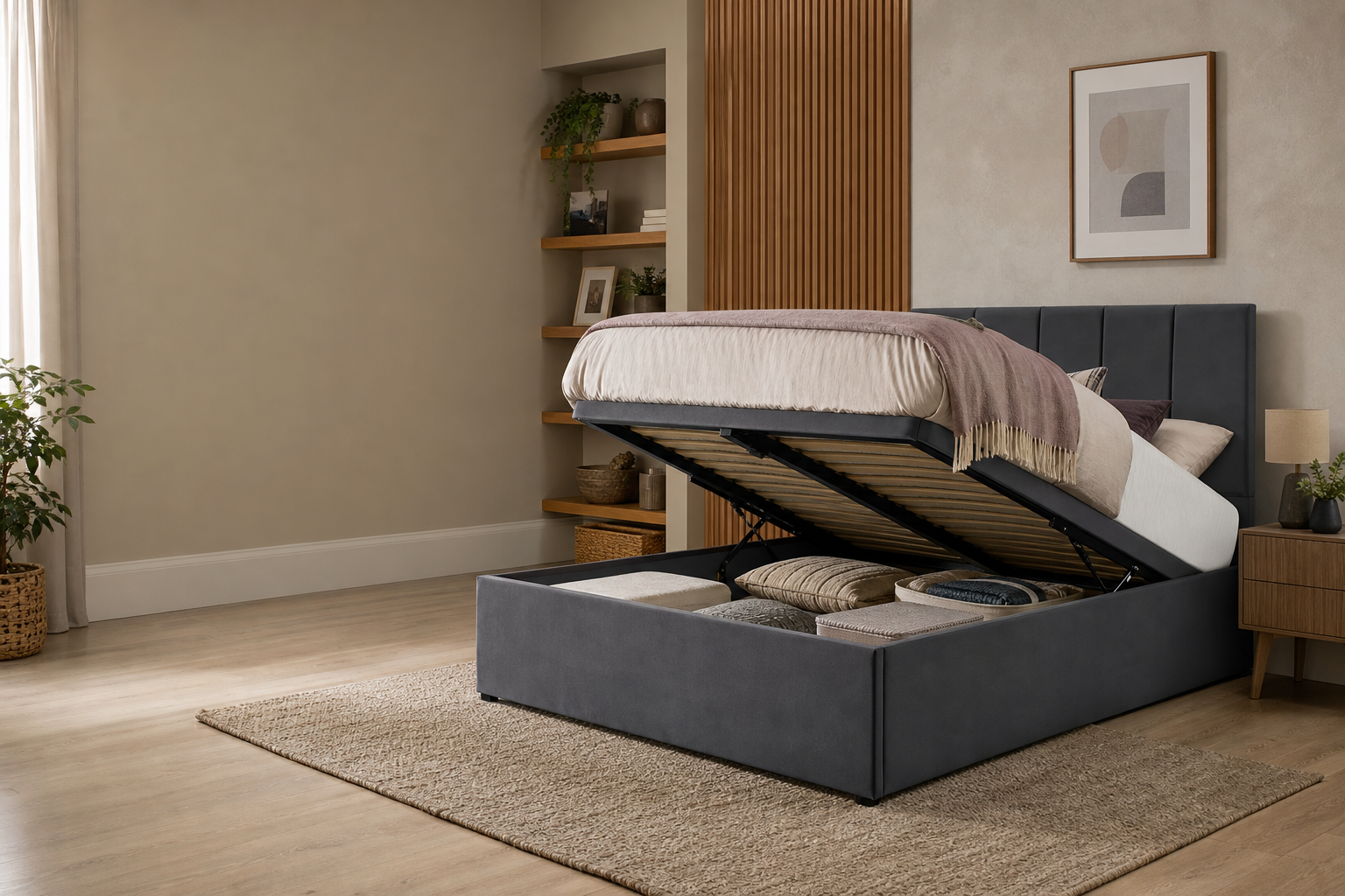 Smart bed storage for calmer rooms