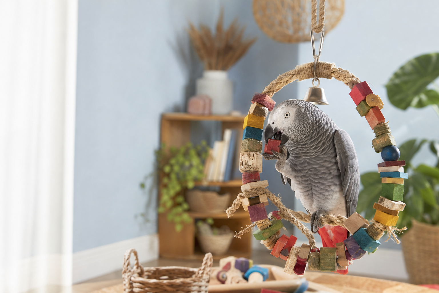 Bird toys that keep parrots busy, curious and active