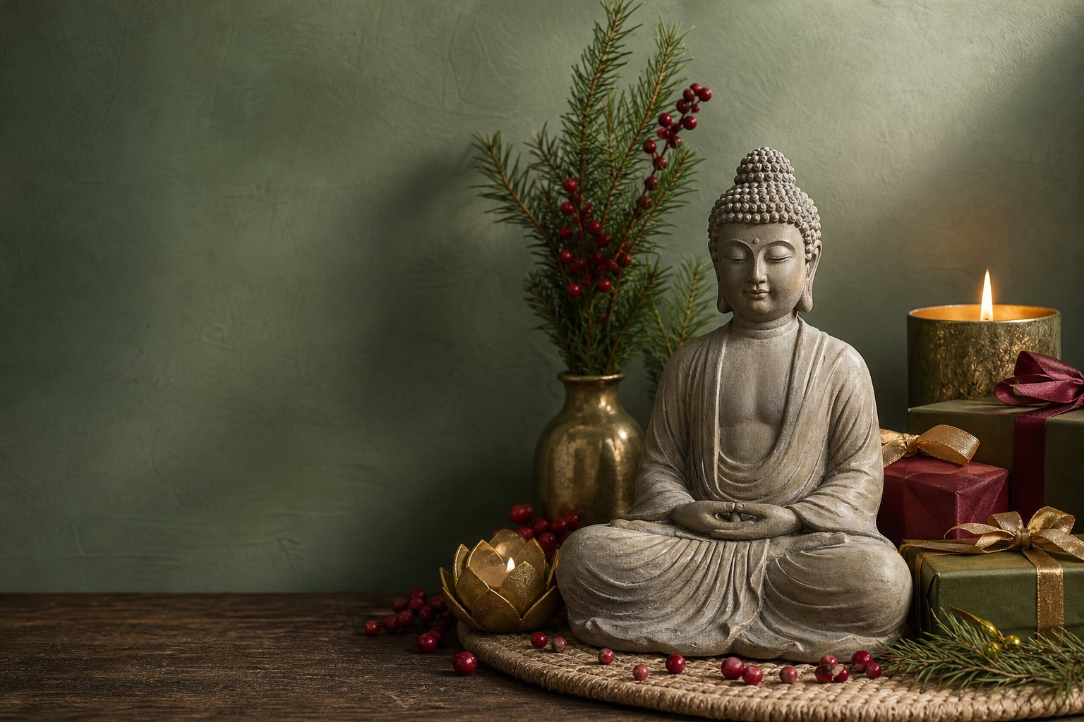 Buddha statues and wall art for a serene home