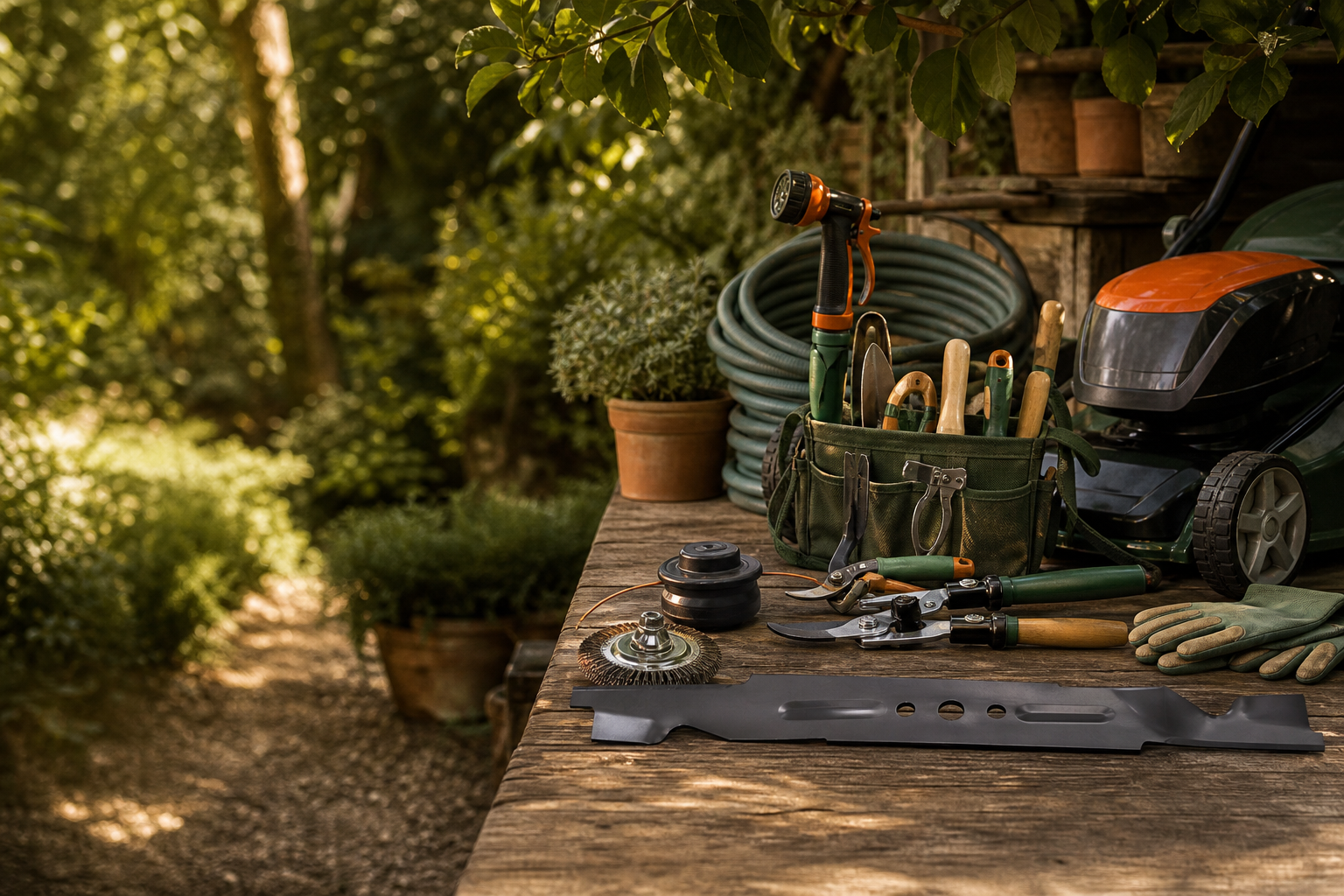 Lawn mowers and grass-cutting tools for a cleaner finish