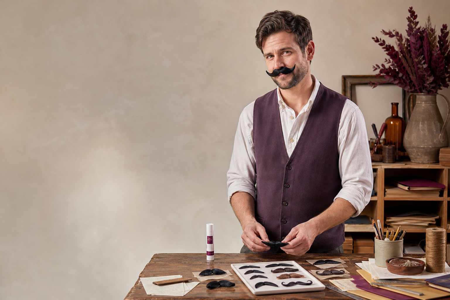 Shop fake moustaches with confidence