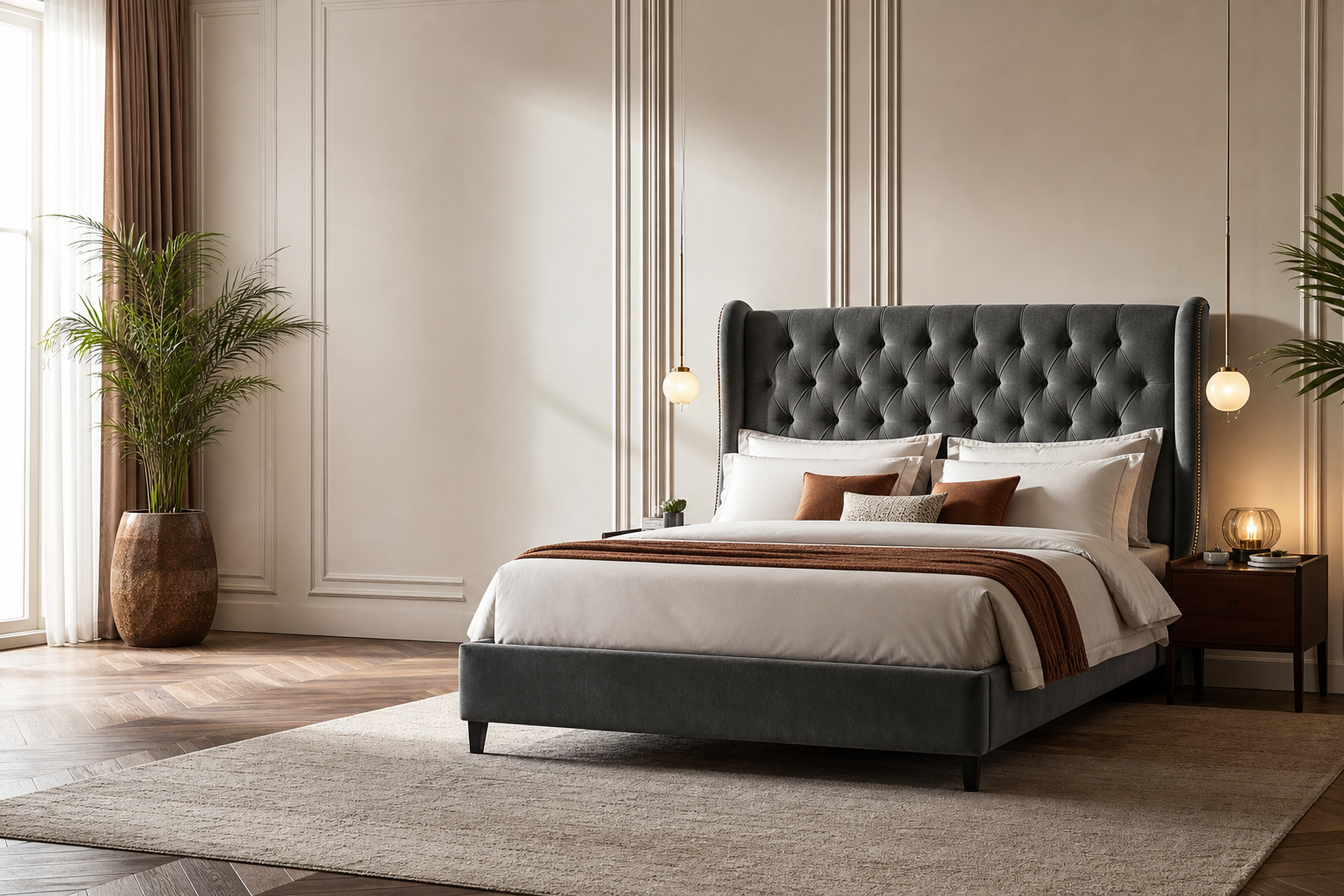 Choose a luxury bed that suits your room, size and style